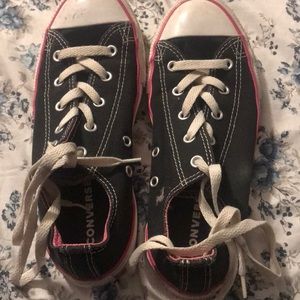 Black and pink Converse. Barely worn